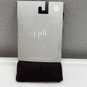 J. Jill Dark Brown Microfiber Tights Size L New Comfy